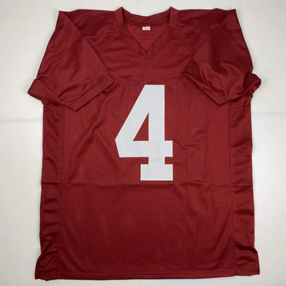 Custom Jersey Number 4 Jeudy Alabama Football Jersey