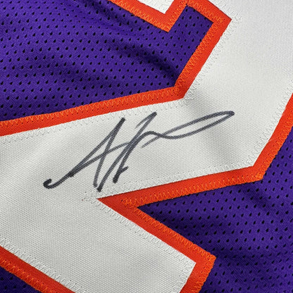 Custom Phoenix Suns Amare Stoudemire #32 jersey in white purple orange