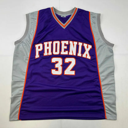 Custom Phoenix Suns style jersey in purple with orange accents, Amare Stoudemire 32
