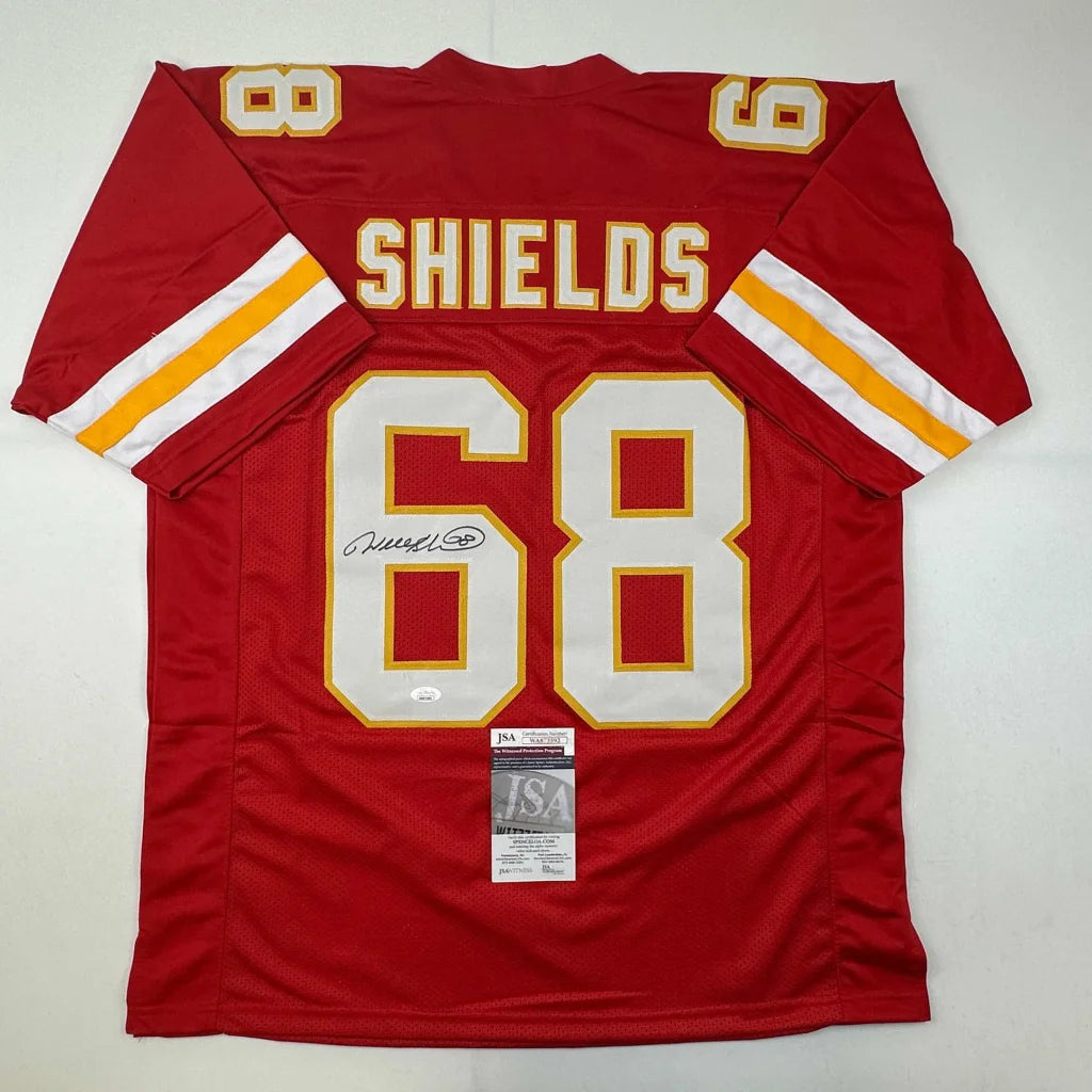 Custom Jersey Shields 68 red Kansas City Chiefs pro sports jersey