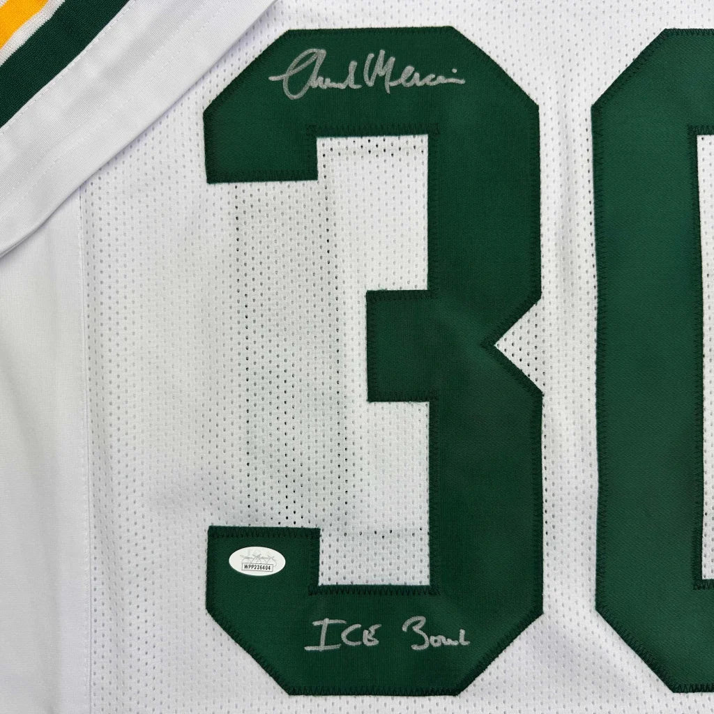 Custom Green Bay Packers jersey signed by Charles Mercein