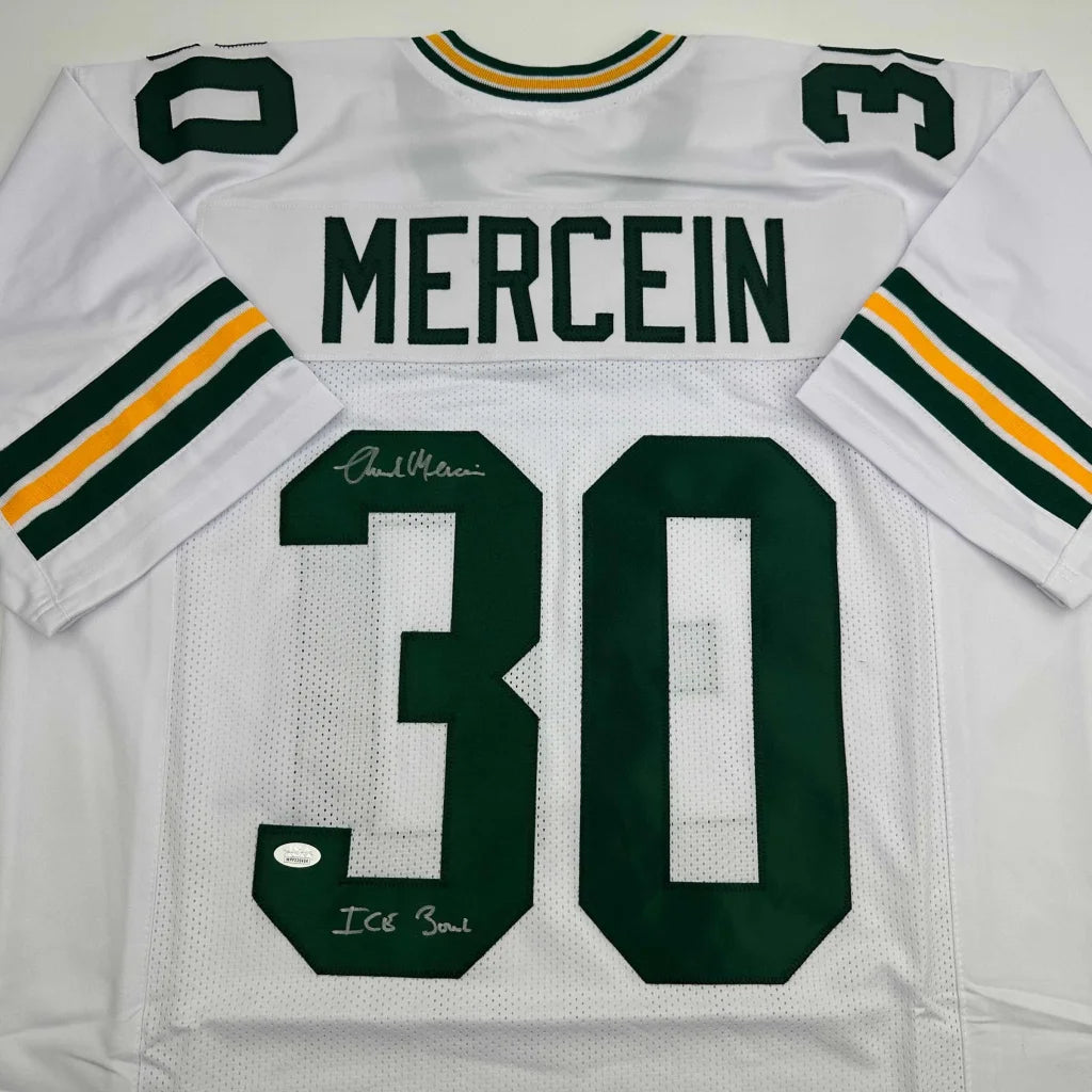Custom Jersey Signed by Charles Mercein Green Bay Packers Style