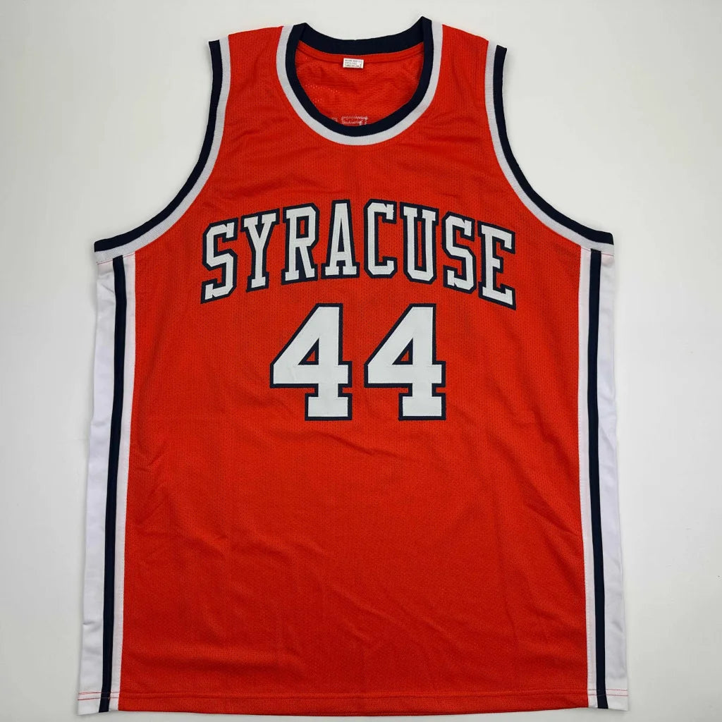 Red Syracuse custom jersey signed Coleman 44, pro sports collectible