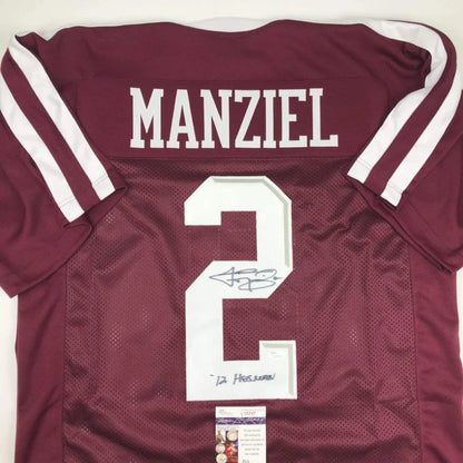 Signed Maroon Custom Jersey with Manziel 2, NFL Pro Sports Collectible