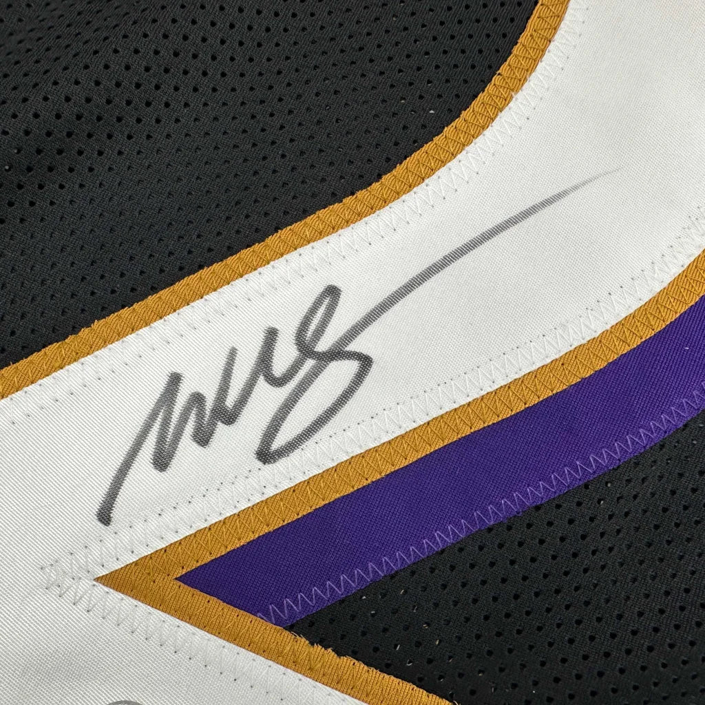 Custom Baltimore Ravens style jersey in black and purple with Nike logo