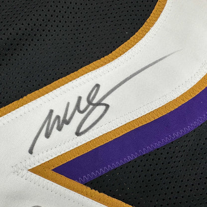 Custom Baltimore Ravens style jersey in black and purple with Nike logo