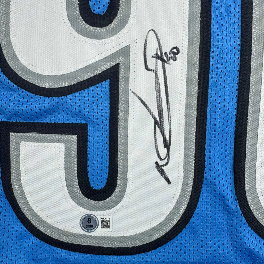 Blue and white Orlando Magic custom jersey signed by Ndamukong Suh