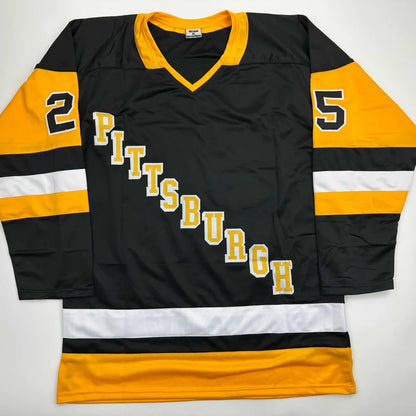 Custom Pittsburgh jersey signed by Paul Stevens #25 in pro sports league