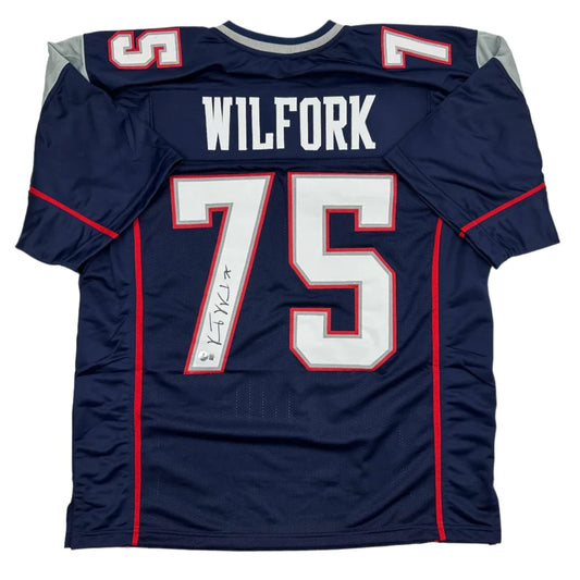 Autographed Vince Wilfork New England Patriots custom jersey for sports league fans