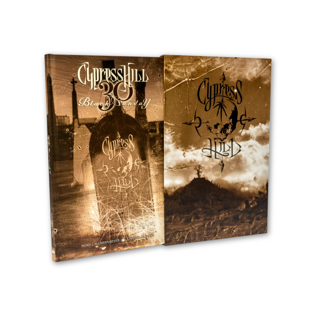 Vintage sepia Cypress Hill album covers from Black Sunday in the Cypress Hill Black box set