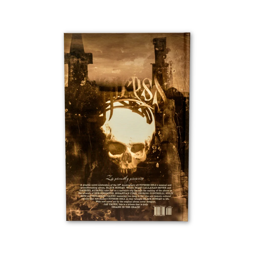 Cypress Hill Black Sunday Standard Edition graphic novel cover with skull and crown design