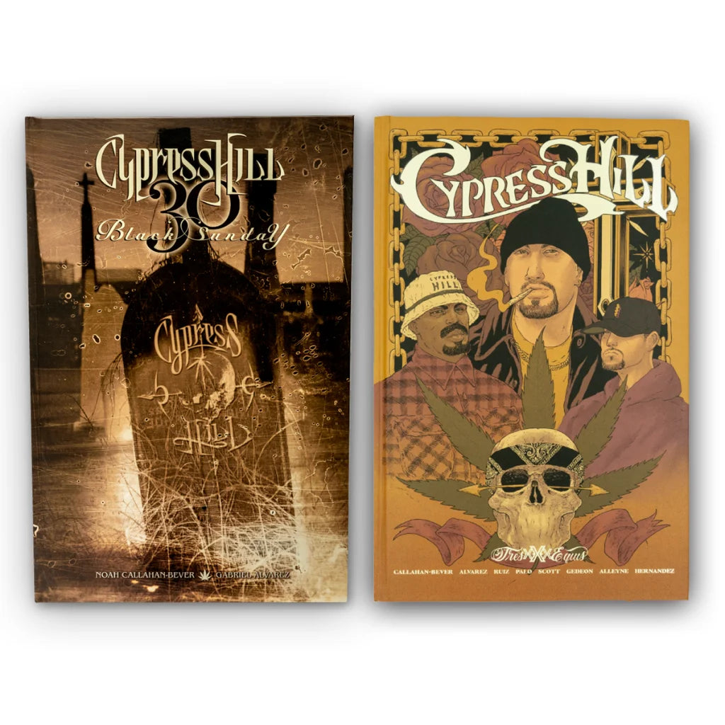 Two Cypress Hill graphic novels from the Black Sunday Tres Equis Vinyl Set