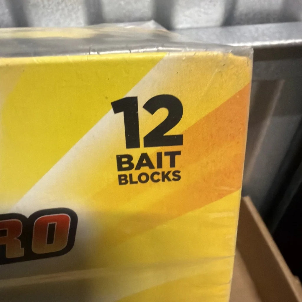 D-con Pro rat bait station with 12 yellow bait blocks