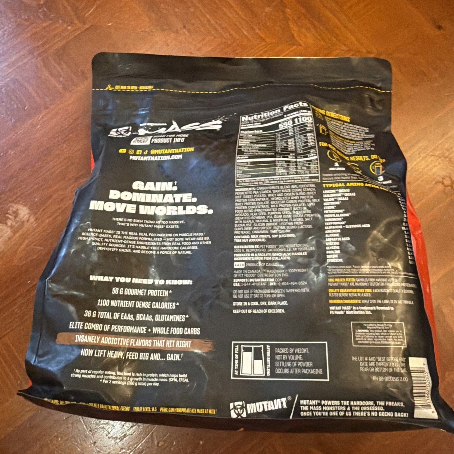 MUTANT MASS® 5LBS The Original Muscle Mass Gainer High Protein Drink Mix