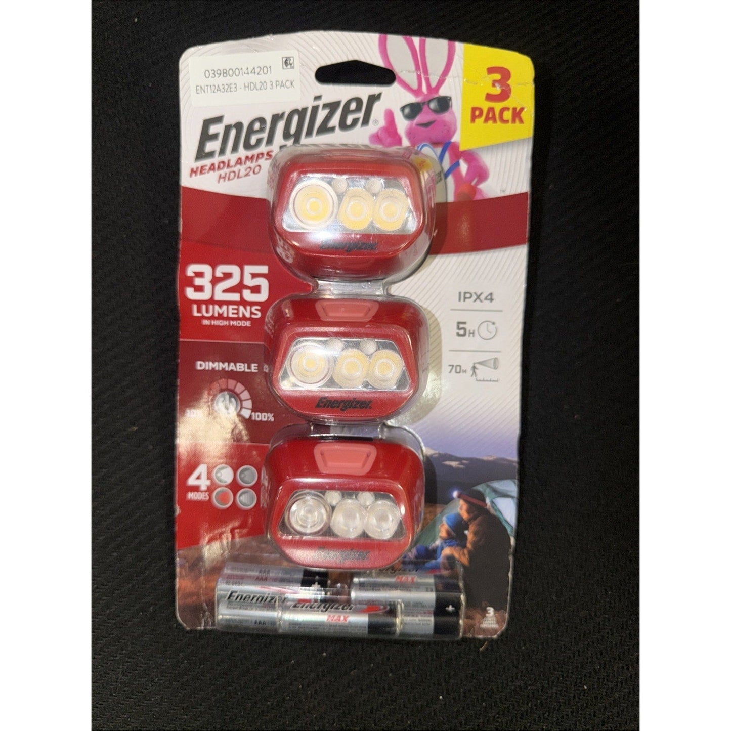 Energizer Headlamps HDL20, 325 Lumens, 3 Pack