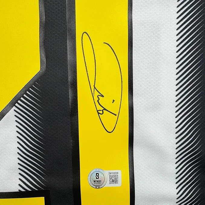 Framed Autographed Andrea Pirlo 35x39 Juventus White Soccer Jersey Beckett BAS COA | Certified Authentic Signed Memorabilia | vintageantiquesgifts.com