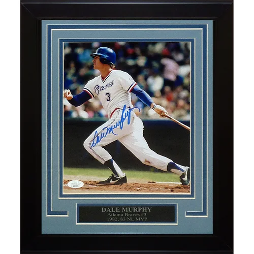 Autographed Atlanta Braves Dale Murphy signed 8x10 photo in black frame