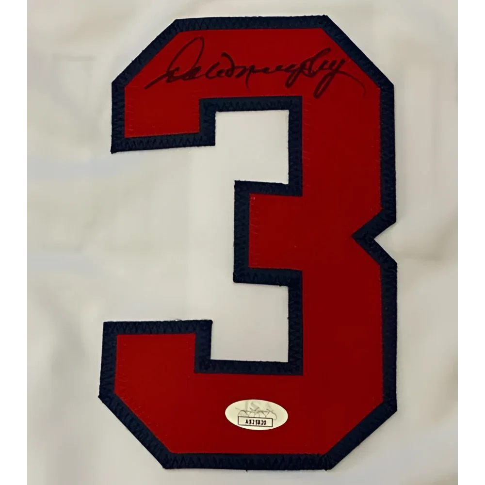 Dale Murphy autographed Atlanta Braves white jersey with embroidered number 3 patch