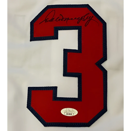 Dale Murphy autographed Atlanta Braves white jersey with embroidered number 3 patch