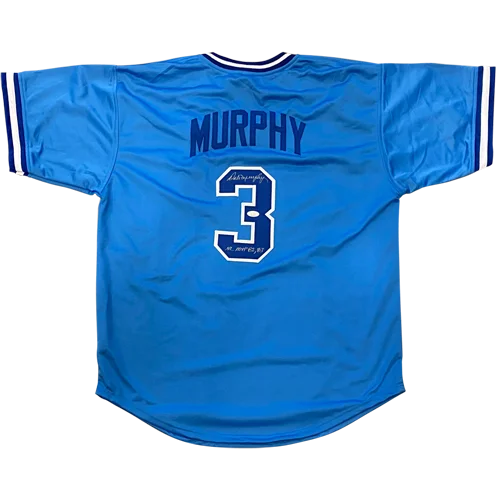 Dale Murphy autographed Atlanta throwback baby blue #3 jersey