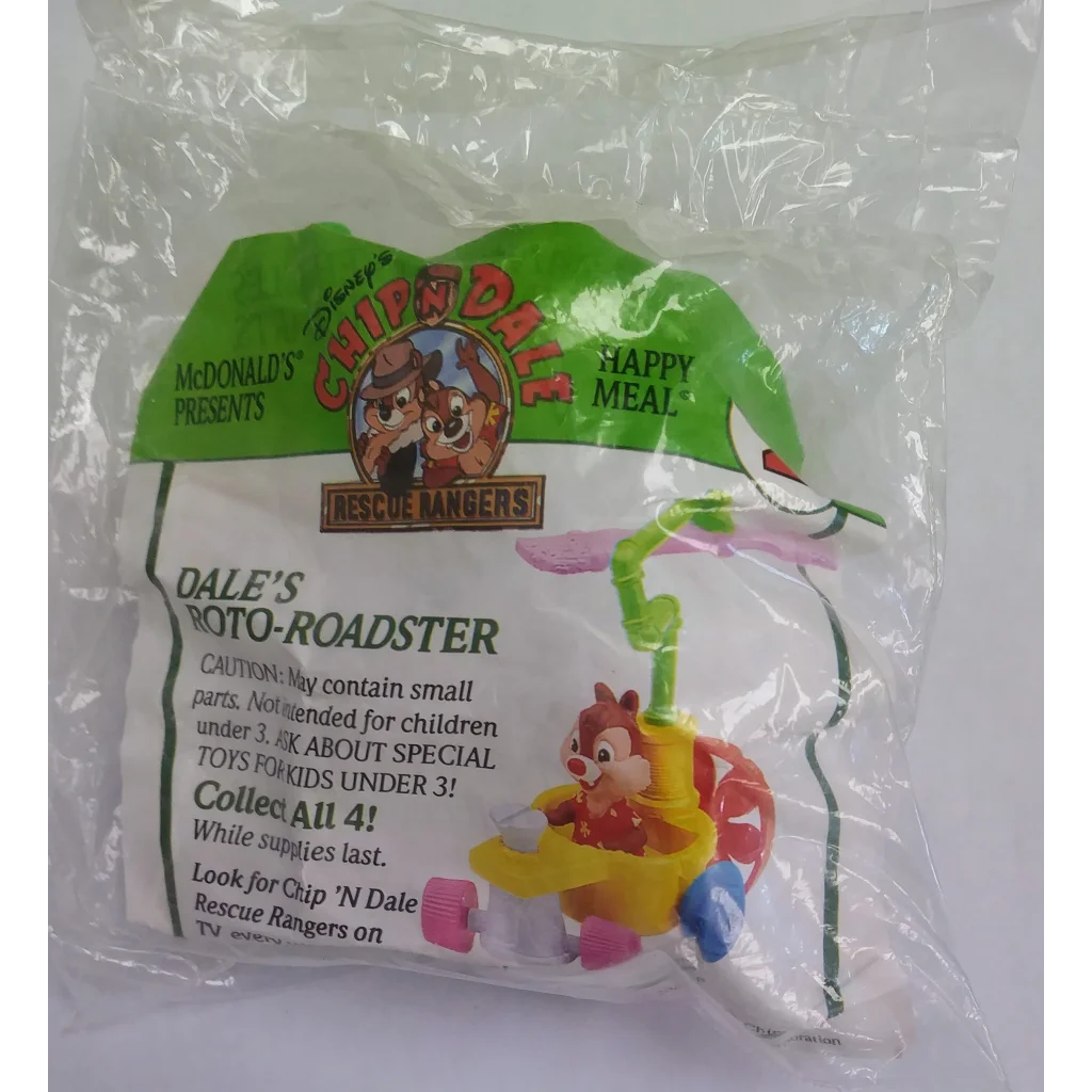 Dales Chip n Dale Rescue Rangers happy meal toy moto roadster 1989