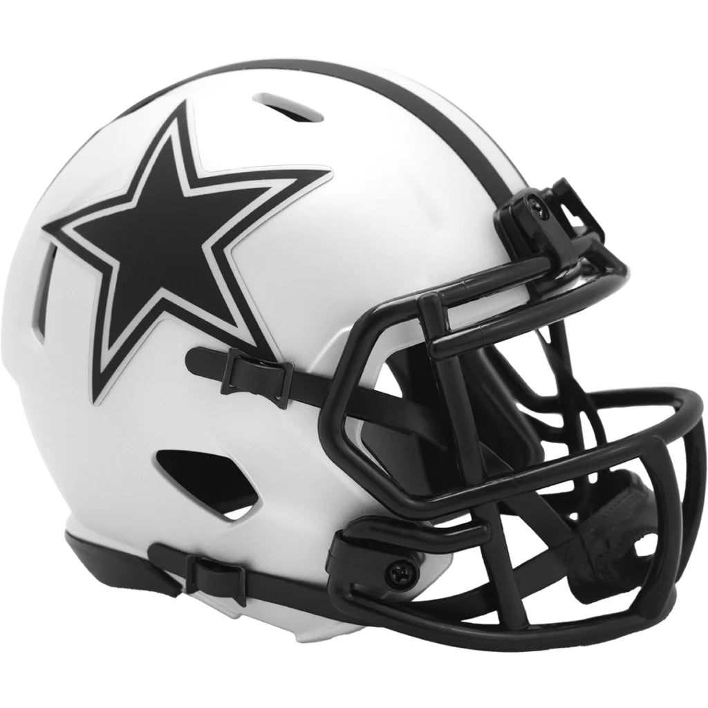 Dallas Cowboys mini football helmet with bold white black star
