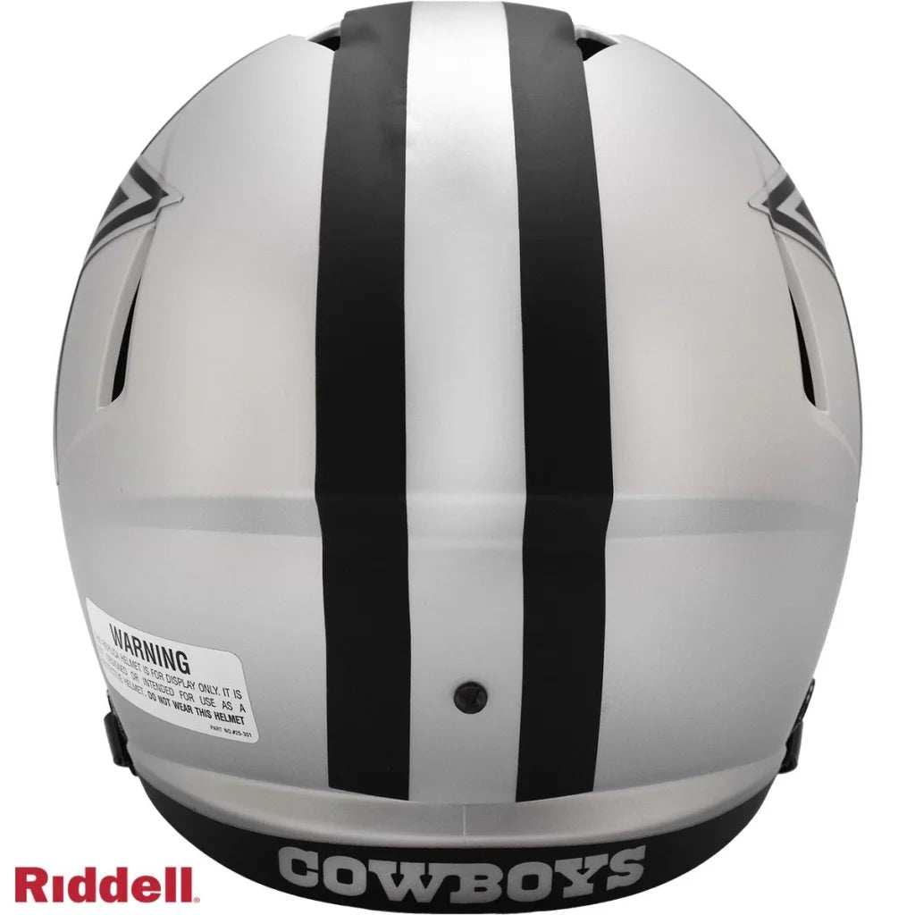 Silver black Dallas Cowboys Riddell replica football helmet