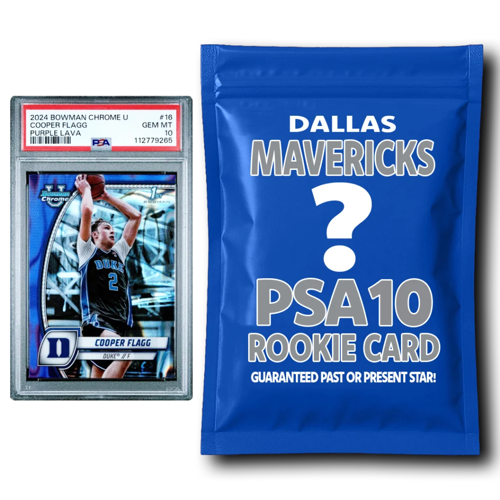 Dallas Mavericks PSA 10 Graded Rookie Card Mystery Pack | Hall of Fame Sports Memorabilia | vintageantiquesgifts.com