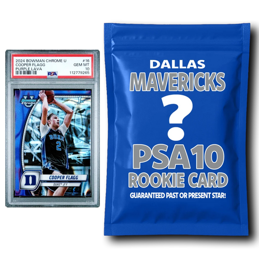 Dallas Mavericks PSA 10 Graded Rookie Card Mystery Pack | Hall of Fame Sports Memorabilia | vintageantiquesgifts.com