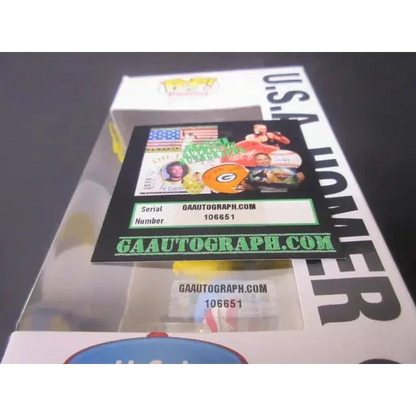 Dan Castellaneta signed Homer Simpson Funko Pop in display case with certificate of authenticity