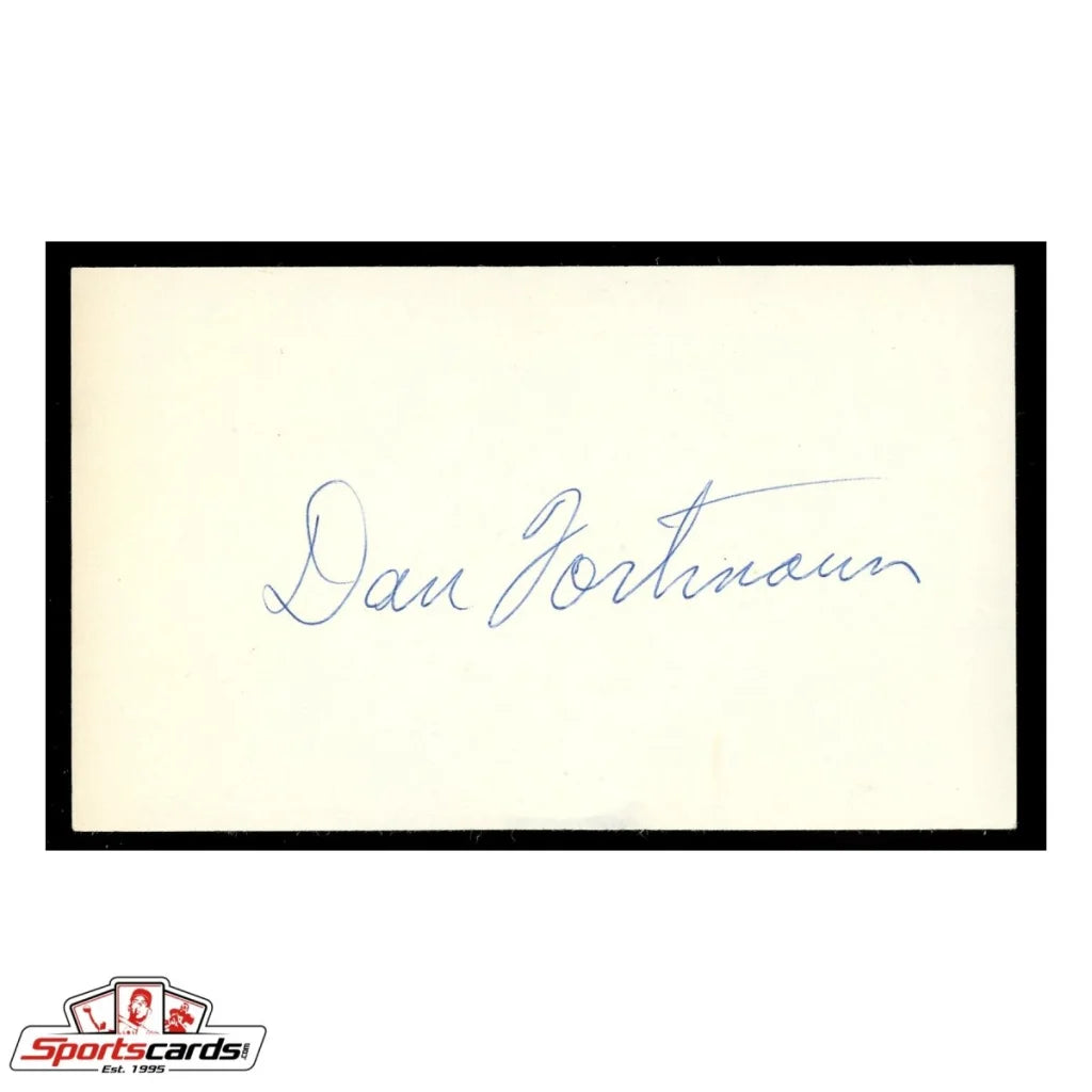 Dan Fortmann signed 3x5 index card JSA Bears HOF