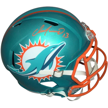 Dan Marino autographed Miami Dolphins teal helmet with logo