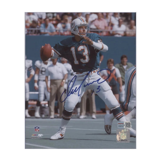 Dan Marino Signed 8x10 Photograph with Action Figure | Creative Sports | vintageantiquesgifts.com