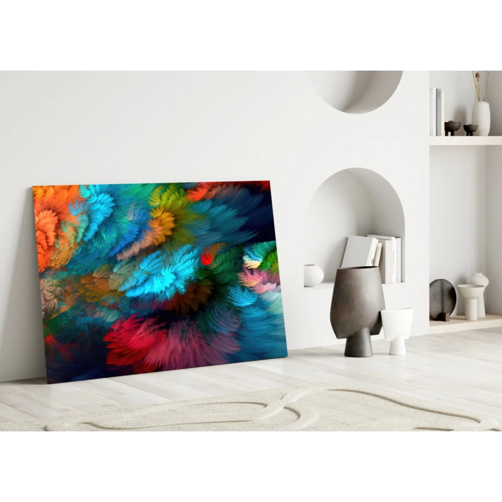 Swirling Colors Abstract Canvas Wall Art Explosion | Modern Wall Art Decor | vintageantiquesgifts.com