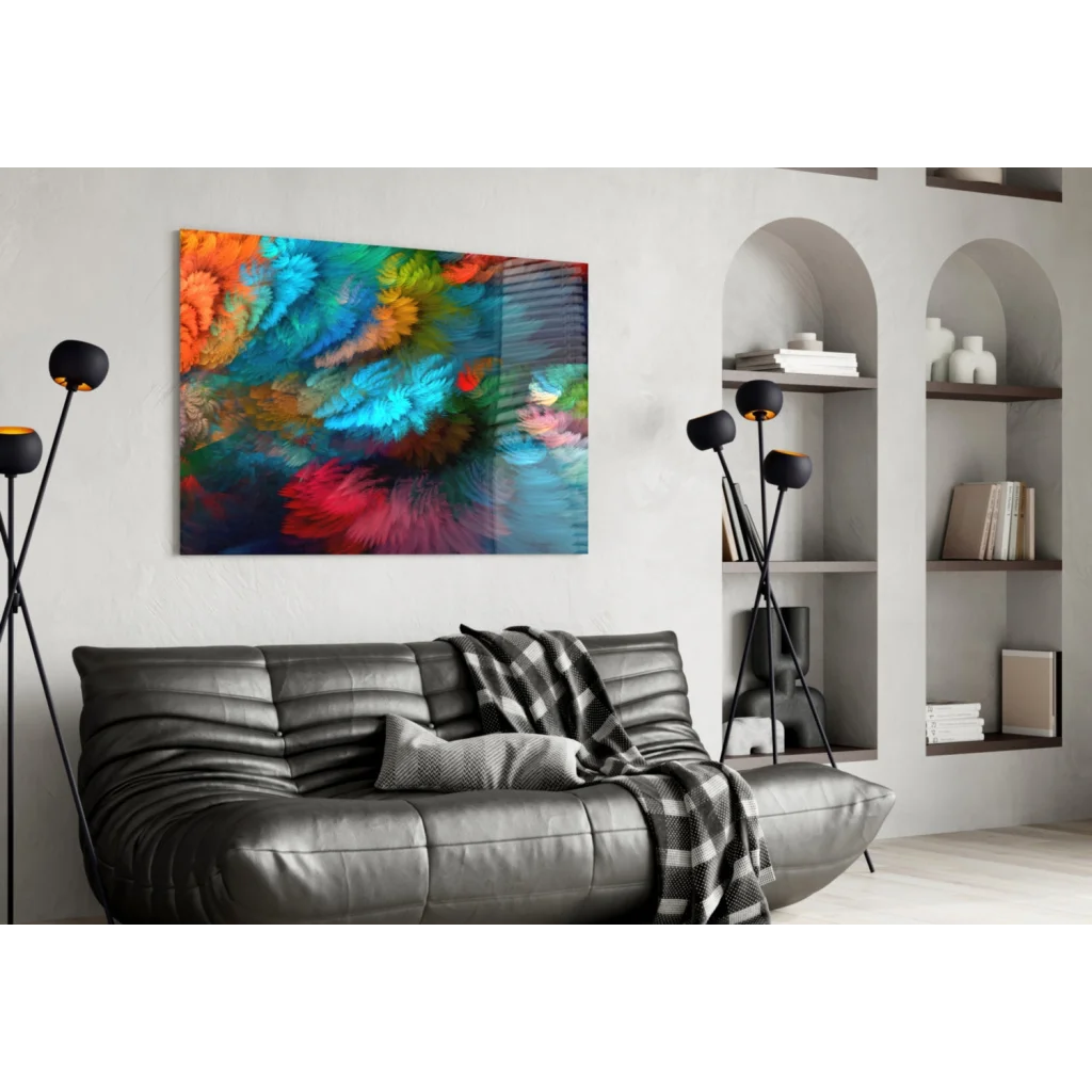 Swirling Colors Abstract Canvas Wall Art Explosion | Contemporary Home Wall Art | vintageantiquesgifts.com