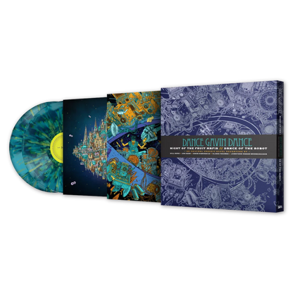Dance Gavin Dance Deluxe Pantheon vinyl with cosmic blue-green design