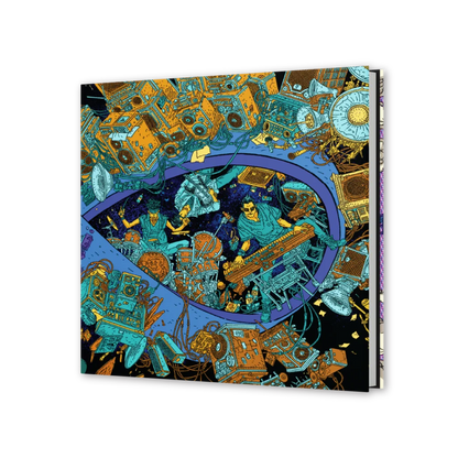 Signed Blue and Gold Spiral Notebook in Dance Gavin Dance Pantheon Set