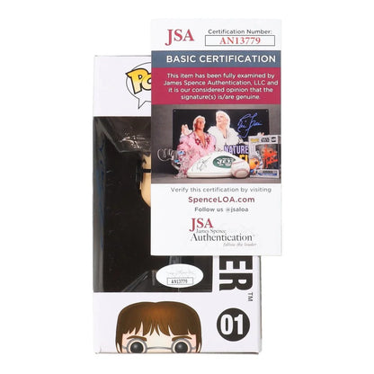 Funko Pop Harry Potter figure with Daniel Radcliffe signed tag and JSA certification sticker