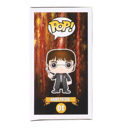 Funko Pop Harry Potter figurine in original packaging with Daniel Radcliffe signed label