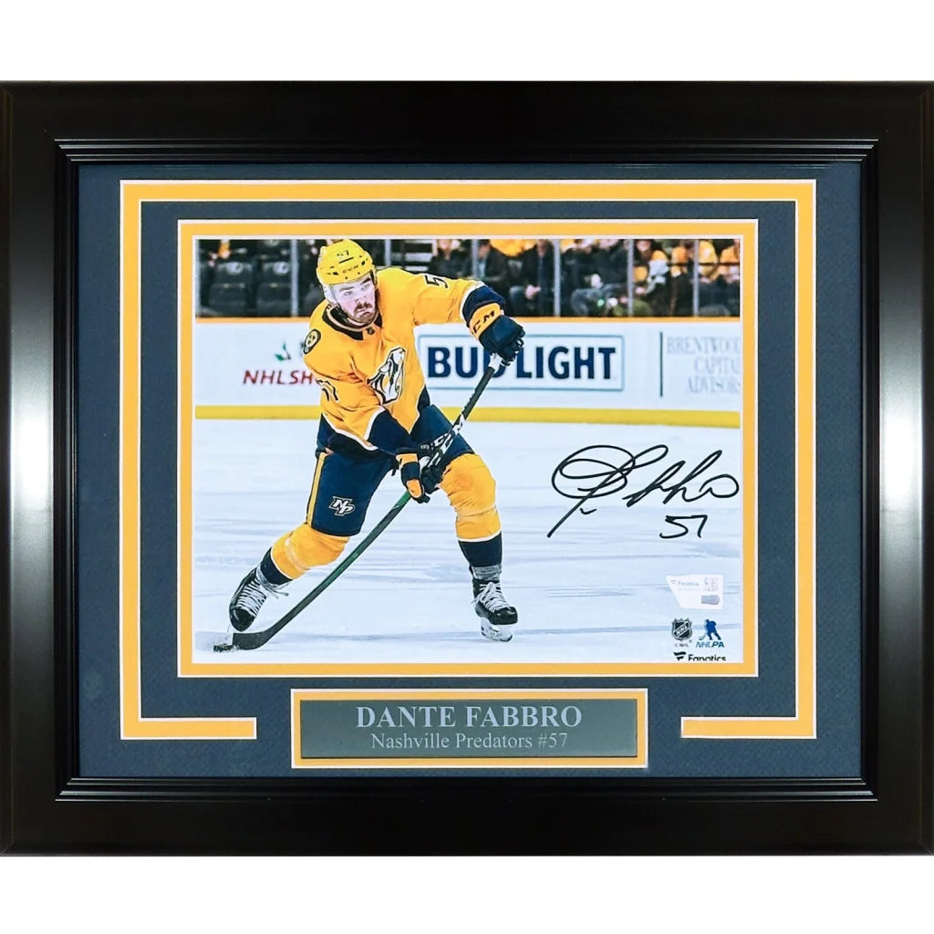 Dante Fabbro autographed Nashville Predators deluxe framed 8x10 photo