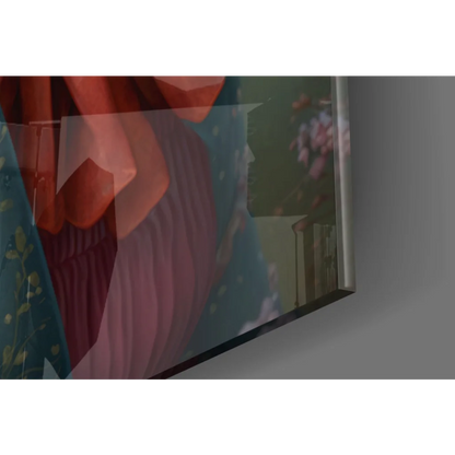 Dapper Boston Terrier 32-inch Samsung QLED TV glass wall art