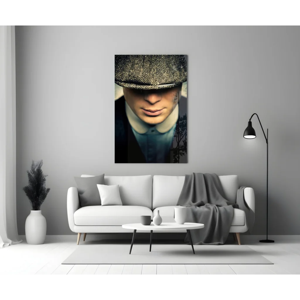 Dapper Gentleman Canvas Wall Art With Vintage Flat Cap Portrait | Modern Wall Art Decor | vintageantiquesgifts.com