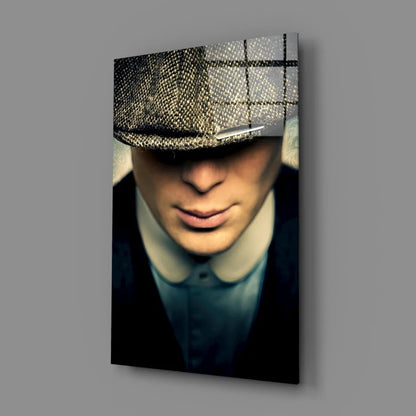 Dapper Gentleman Canvas Wall Art With Vintage Flat Cap Portrait | Glass Wall Art Print | vintageantiquesgifts.com