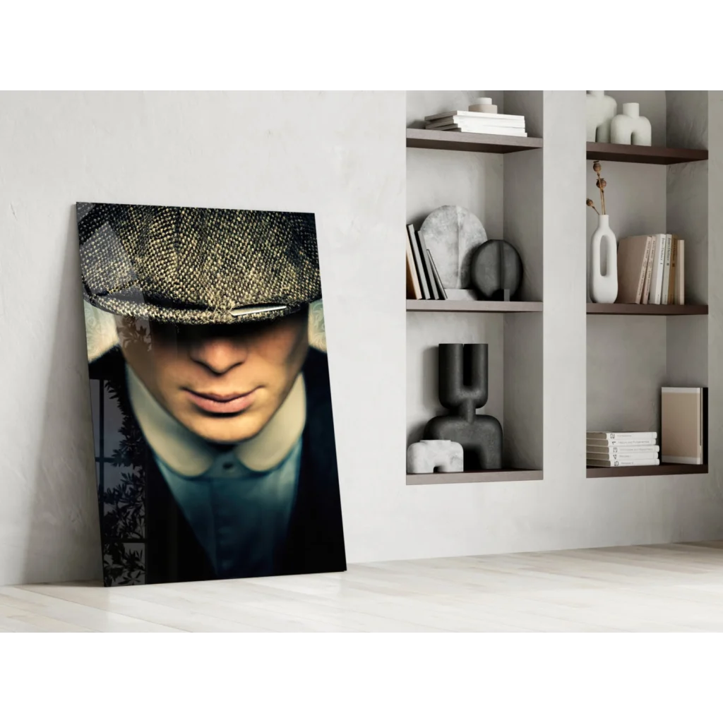 Dapper gentleman canvas wall art with vintage flat cap portrait