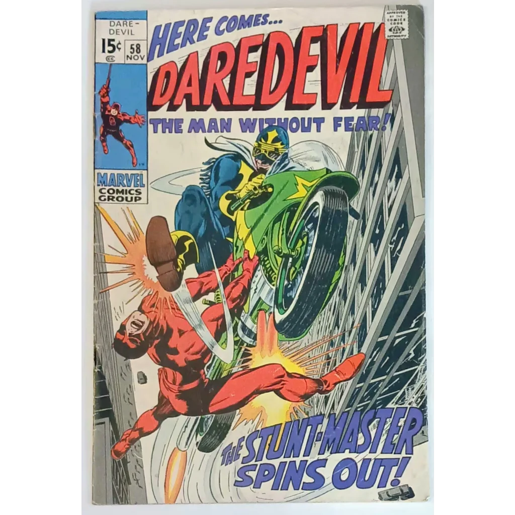 1960s Daredevil Marvel Comics cover issue 58 first appearance