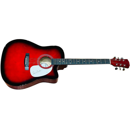 Darius Rucker red acoustic guitar with autograph