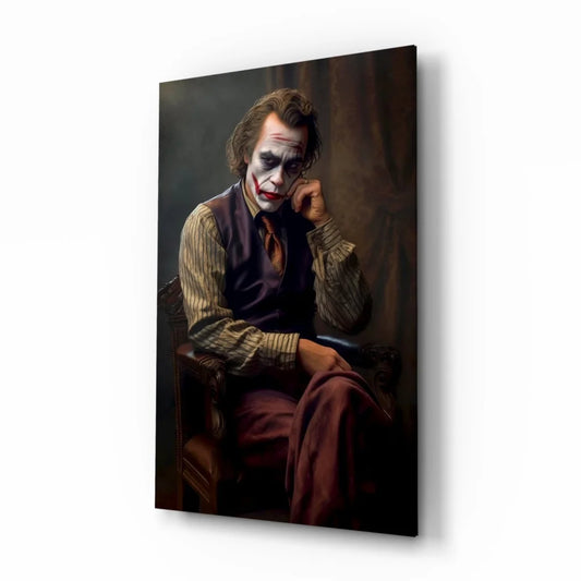 Vibrant Dark Knight Joker canvas wall art print portrait