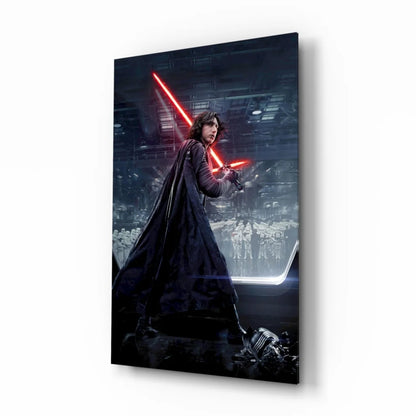 Dark Side Kylo Ren Dual Lightsaber Canvas Wall Art | Insigneart USA | vintageantiquesgifts.com