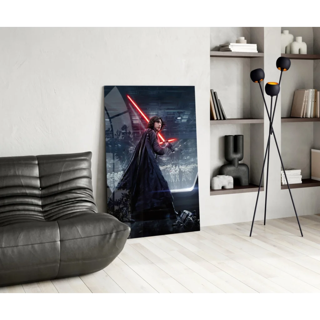 Kylo Ren dark side dual lightsaber canvas wall art print