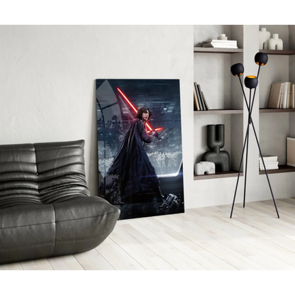 Kylo Ren dark side dual lightsaber canvas wall art print